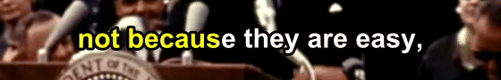 Crop of the DIY render. The line not because they are easy, in bold Arial. The words not and part of because are yellow, and the rest of the line is still white.